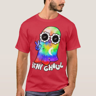 Halloween Costume Groovy Ghost Stay Ghoul Tie Dye  T-Shirt