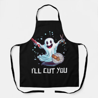 Halloween Costume Hairdresser Ghost Hairstylist I' Apron