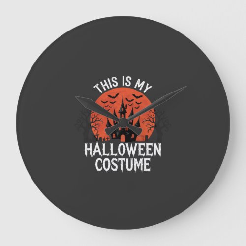 Halloween Costume Haunted Castle Vector Design Large Clock