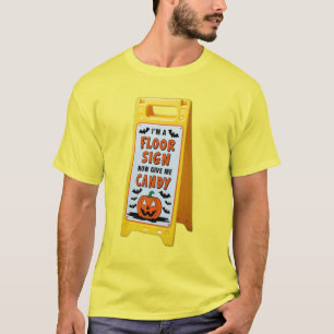 Halloween costume I'm a wet floor sign yellow T-Shirt