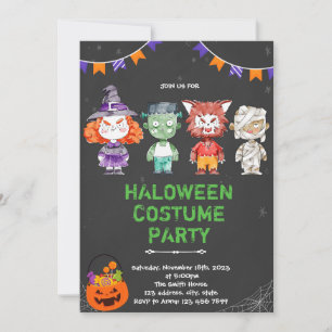 Halloween costume invitation