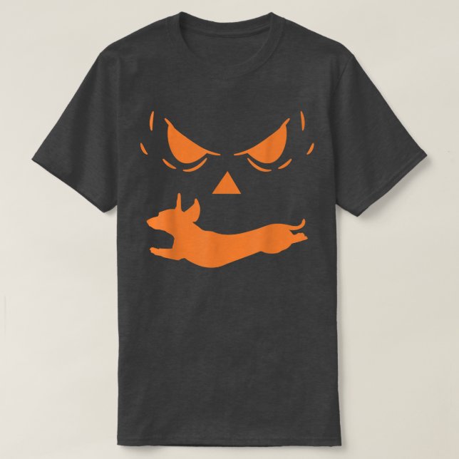 Halloween Costume Jack O Lantern Dog Dachshund Pum T-Shirt (Design Front)