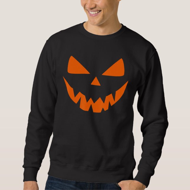 Halloween Costume Jack O' Lantern Pumpkin Face Wom Sweatshirt (Front)