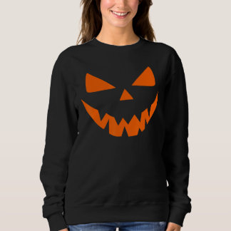 Halloween Costume Jack O' Lantern Pumpkin Face Wom Sweatshirt