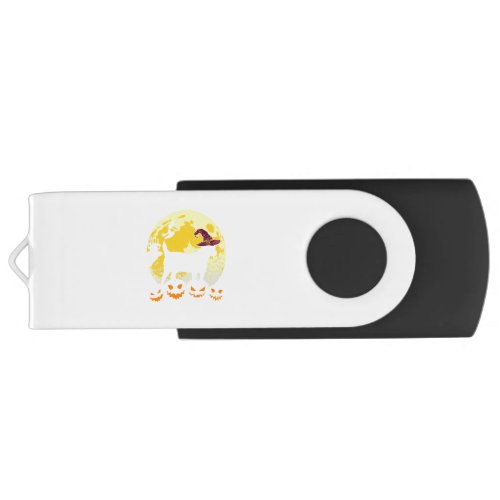  halloween costume jack russell terrier with witch flash drive