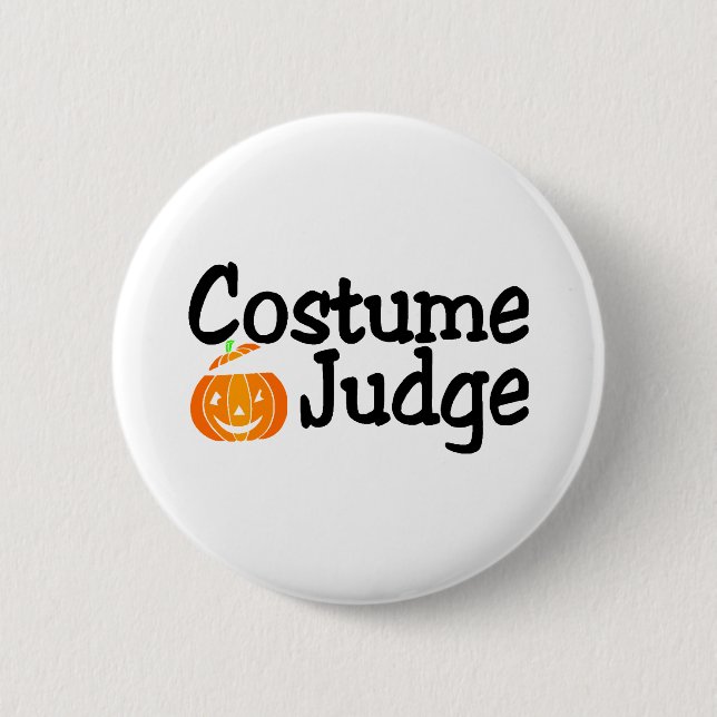 Halloween Costume Judge Pumpkin Button (Front)