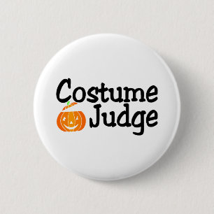 Halloween Costume Judge Pumpkin Button