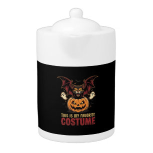Halloween Costume Monster Pumpkin Gothic Vector De Teapot