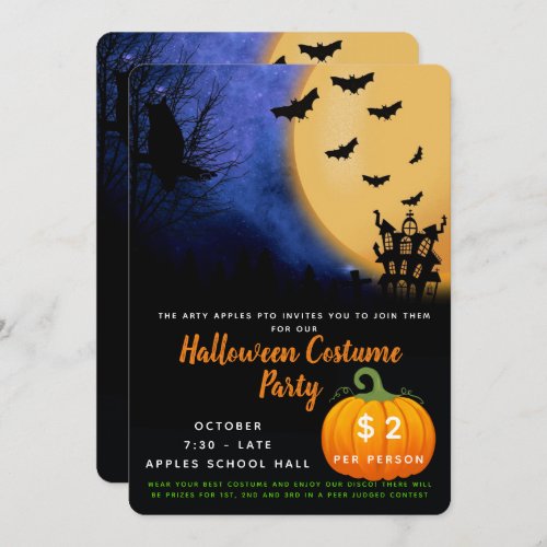 halloween COSTUME party bachelorette party Invitation