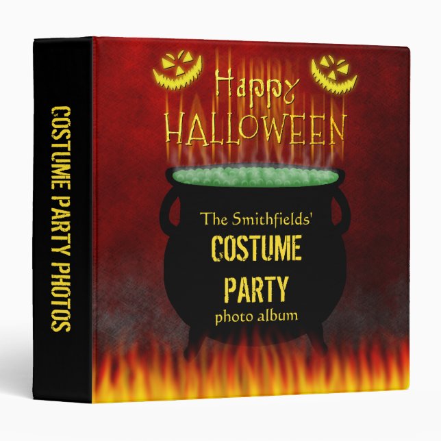 Halloween Costume Party Cauldron Fire Binder (Front/Spine)