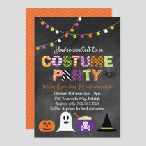 Halloween Costume Party Chalkboard Invitation