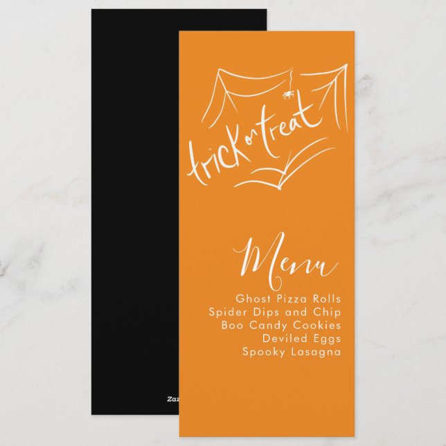 Halloween Costume Party Company Event Menu (Front/Back)