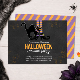 Halloween Costume Party Cute Witch Invitation