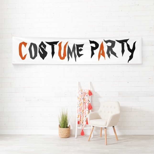 Halloween Costume Party Fun Spooky Text Banner (Insitu)
