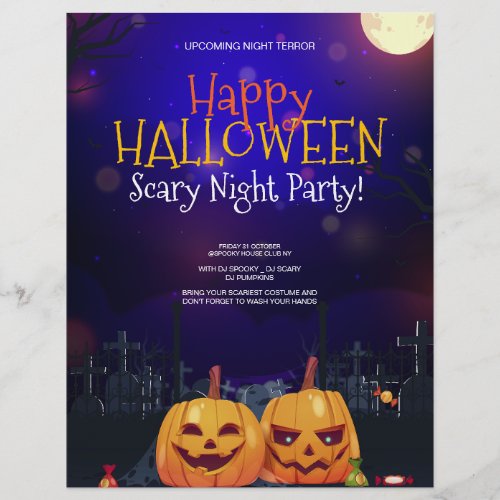 Halloween costume party Halloween Night Terror Flyer
