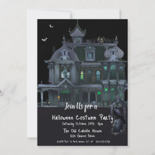 Halloween  Costume Party, Haunted House Invitation