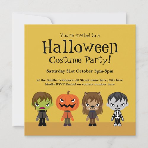 Halloween Costume Party Invitation