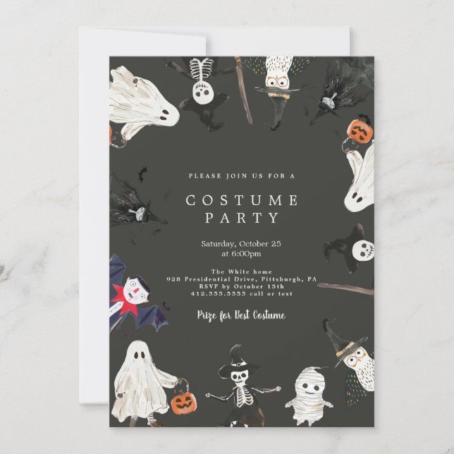 Halloween Costume Party Invitation (Front)