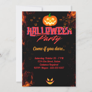 "Halloween Costume Party Invitation