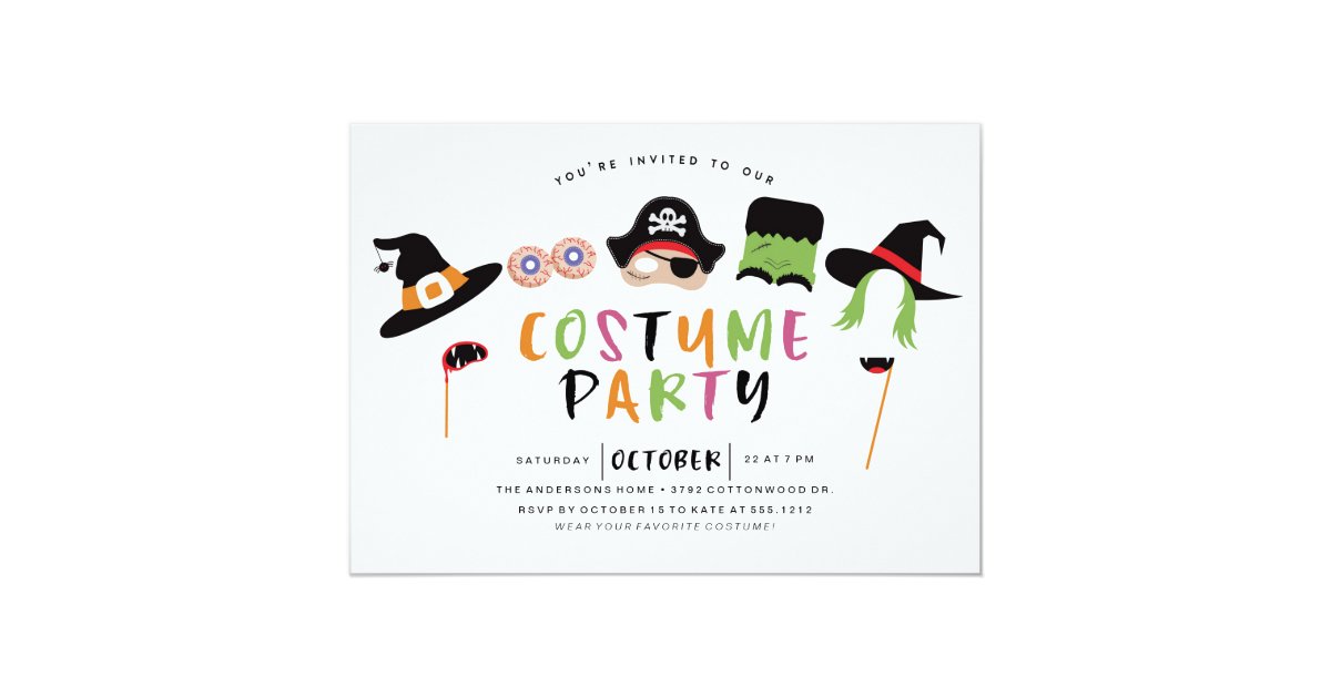 HALLOWEEN COSTUME PARTY INVITATION | Zazzle.com