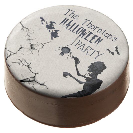 Halloween Costume Party Invitation Chocolate Covered Oreo (Angled)