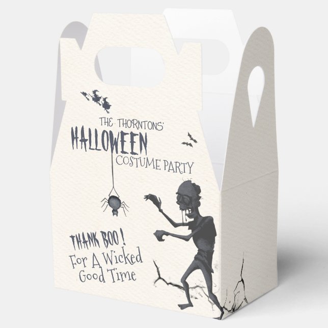 Halloween Costume Party Invitation Favor Boxes (Opened)