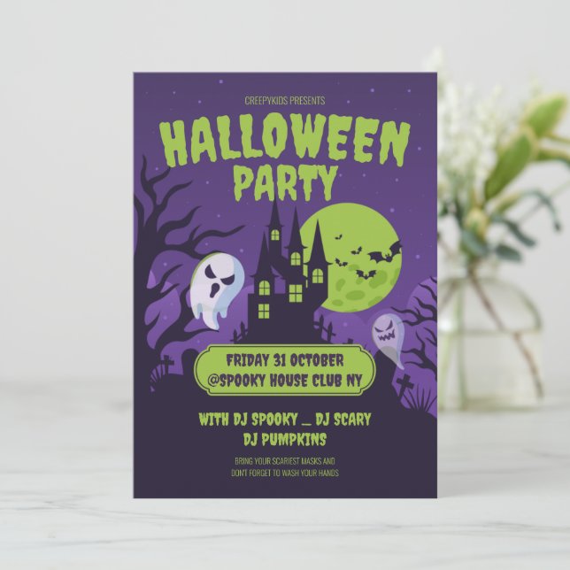 Halloween costume party Invitation Halloween Party (Standing Front)