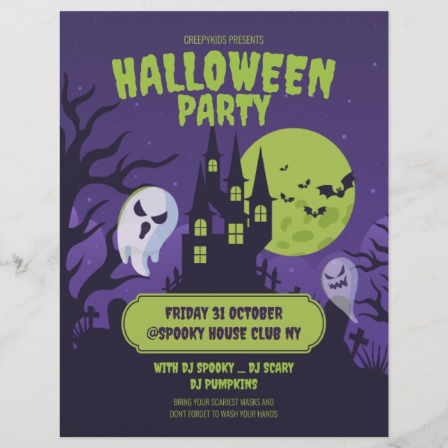 Halloween costume party Invitation Halloween Party Flyer (Front)