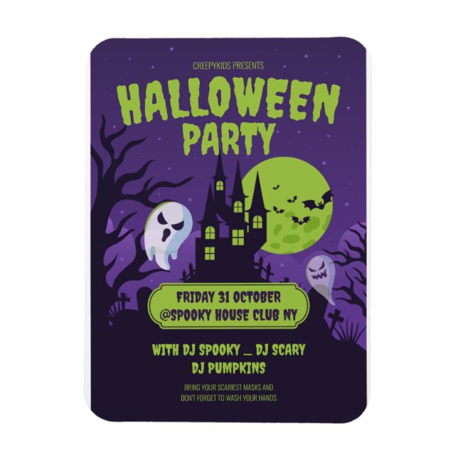 Halloween costume party Invitation Halloween Party Magnet (Vertical)
