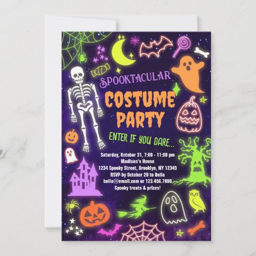 Halloween Costume Party Invitation Spooktacular