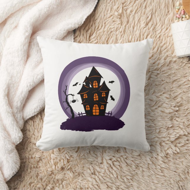 Halloween Costume Party Invitation Throw Pillow (Blanket)