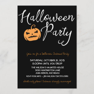 Halloween Costume Party, Kids or Adult Party Invitation