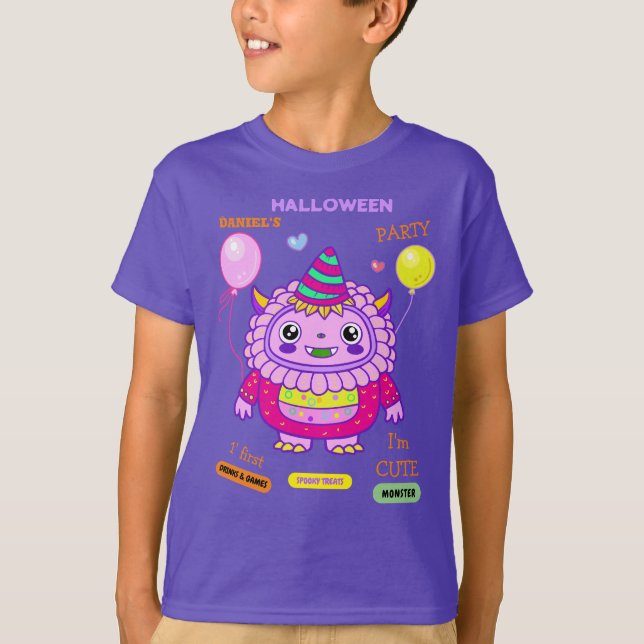 Halloween Costume Party Monsters spooky fun Dance T-Shirt (Front)