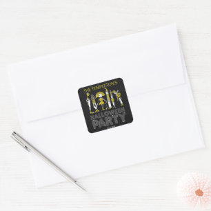 Halloween Costume Party Square Sticker