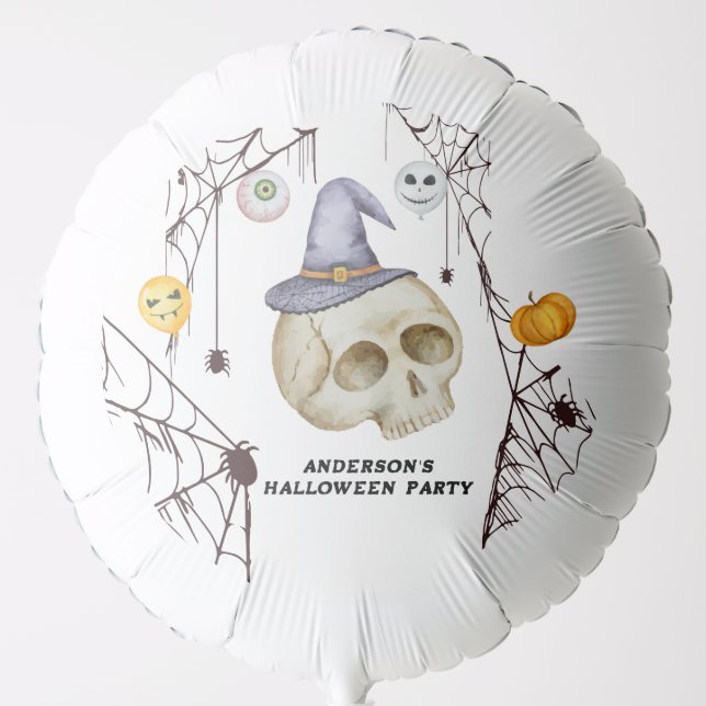 Halloween Costume Party Watercolor Balloon (Front)