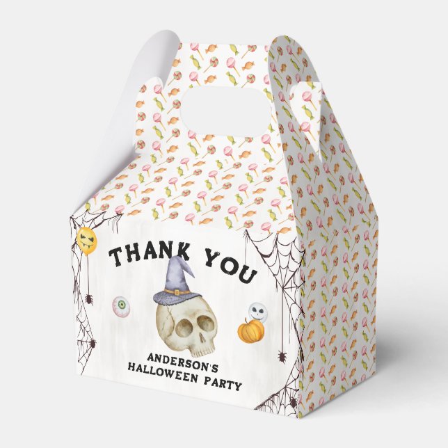 Halloween Costume Party Watercolor Favor Boxes (Front Side)