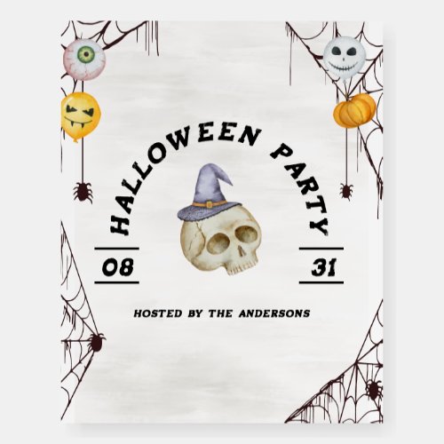 Halloween Costume Party Watercolor Foam Board