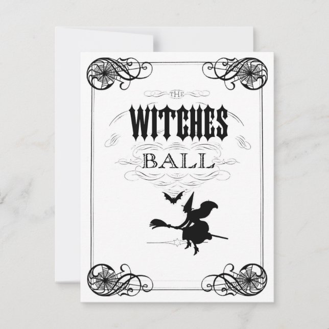 Halloween Costume Party Witch's Ball Invitation (Front)