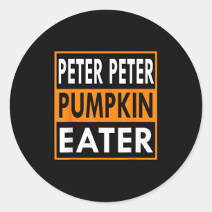 Halloween Costume Peter Pumpkin Eater Classic Round Sticker