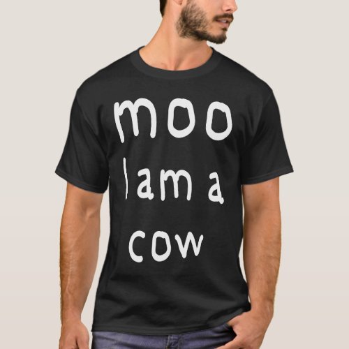 Halloween Costume Pretend I Am A Cow T-Shirt