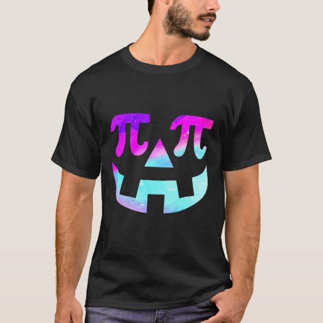 Halloween Costume Pumpkin Pi Symbol 314 Math Teach T-Shirt (Front)