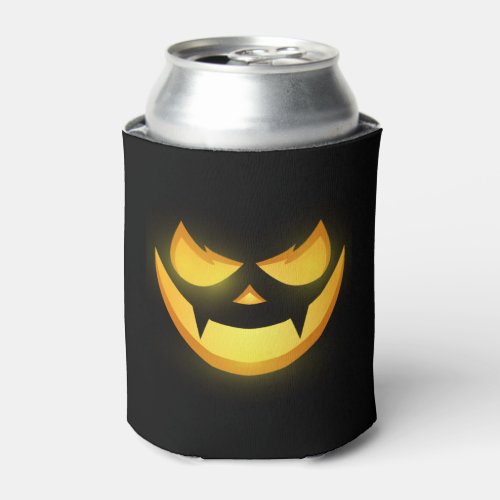 Halloween Costume Scary pumpkin smile Can Cooler