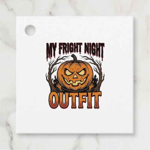 Halloween Costume Shirt Spooky Pumpkin Outfit_1 Favor Tags
