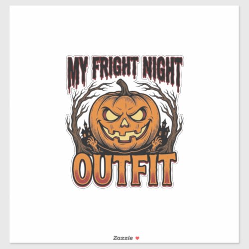 Halloween Costume Shirt Spooky Pumpkin Outfit_1 Sticker