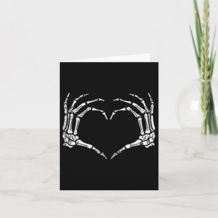 Halloween Costume Skeleton Hands Heart Sign Mens W Card
