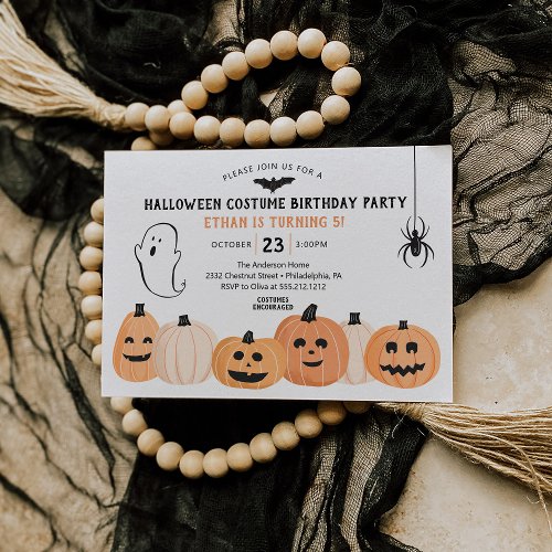 Halloween Costume Spooky Birthday Party Invitation