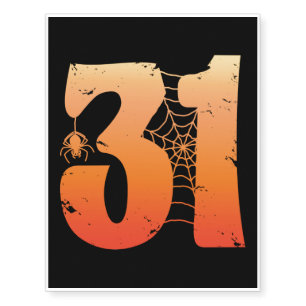 Halloween Costume - Spooky Spider Web Oct. 31st Temporary Tattoos