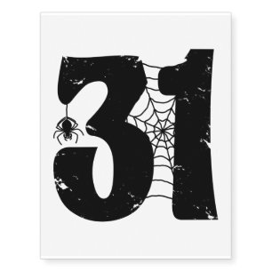 Halloween Costume - Spooky Spider Web Oct. 31st Temporary Tattoos