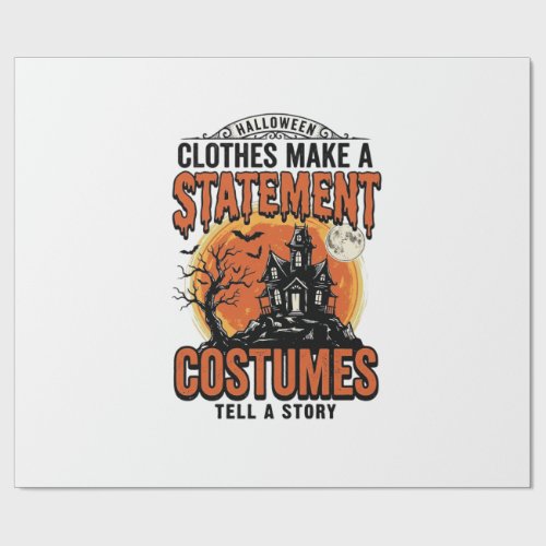 Halloween Costume Statement Vintage Vector Shirt_1 Wrapping Paper