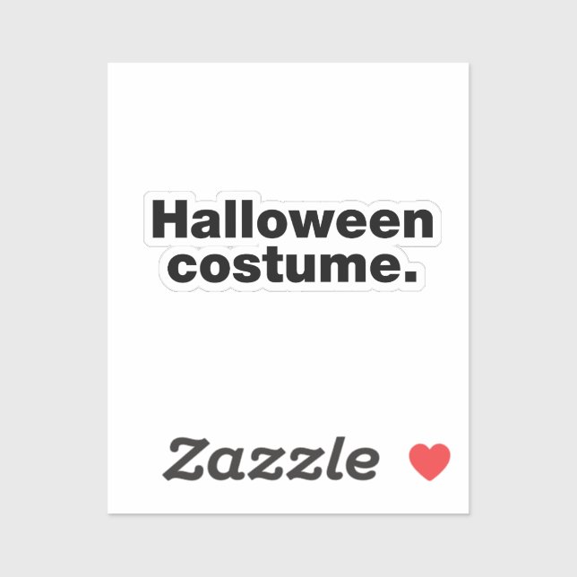 Halloween costume sticker (Sheet)